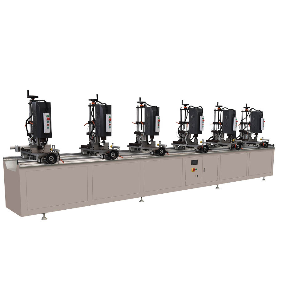 Taladro multicabezal para perfiles de aluminio y PVC